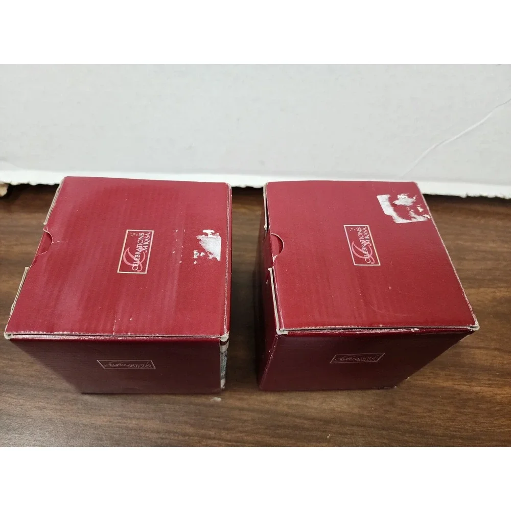 Celebrations By‎ Mikasa Crystal Votive Candle Holder Christmas Holiday Bells Lot